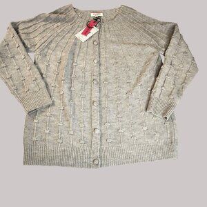 Andrée pom pom sweater Women Cardigan M grannycore cottagecore preppy chic